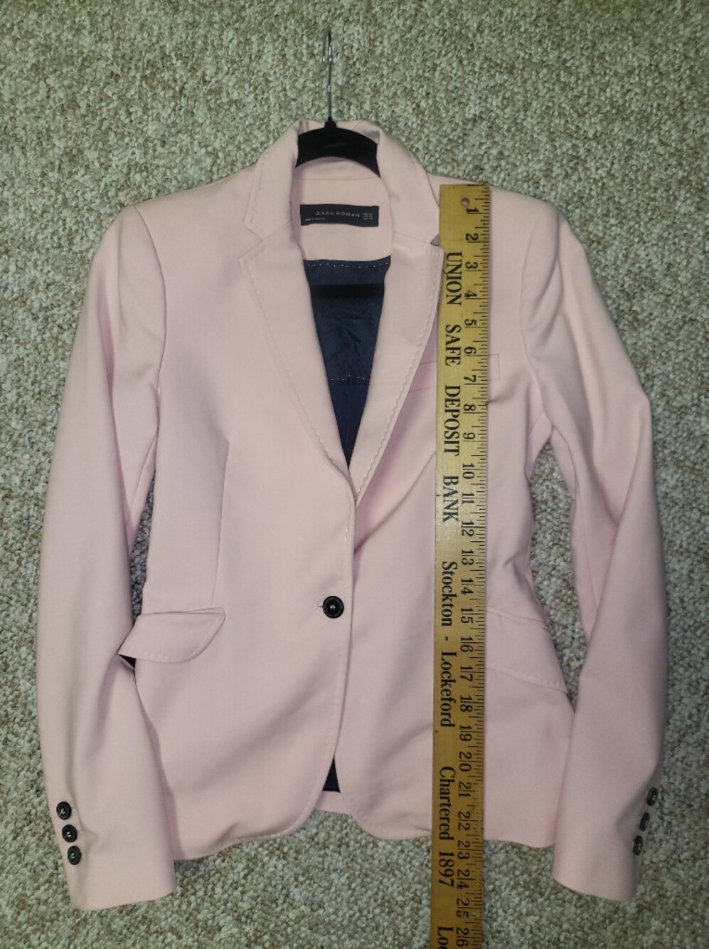 NEW Zara Pale Pink Single-Button Notch Lapel Blazer NWOT Size XS - Picture 8 of 11